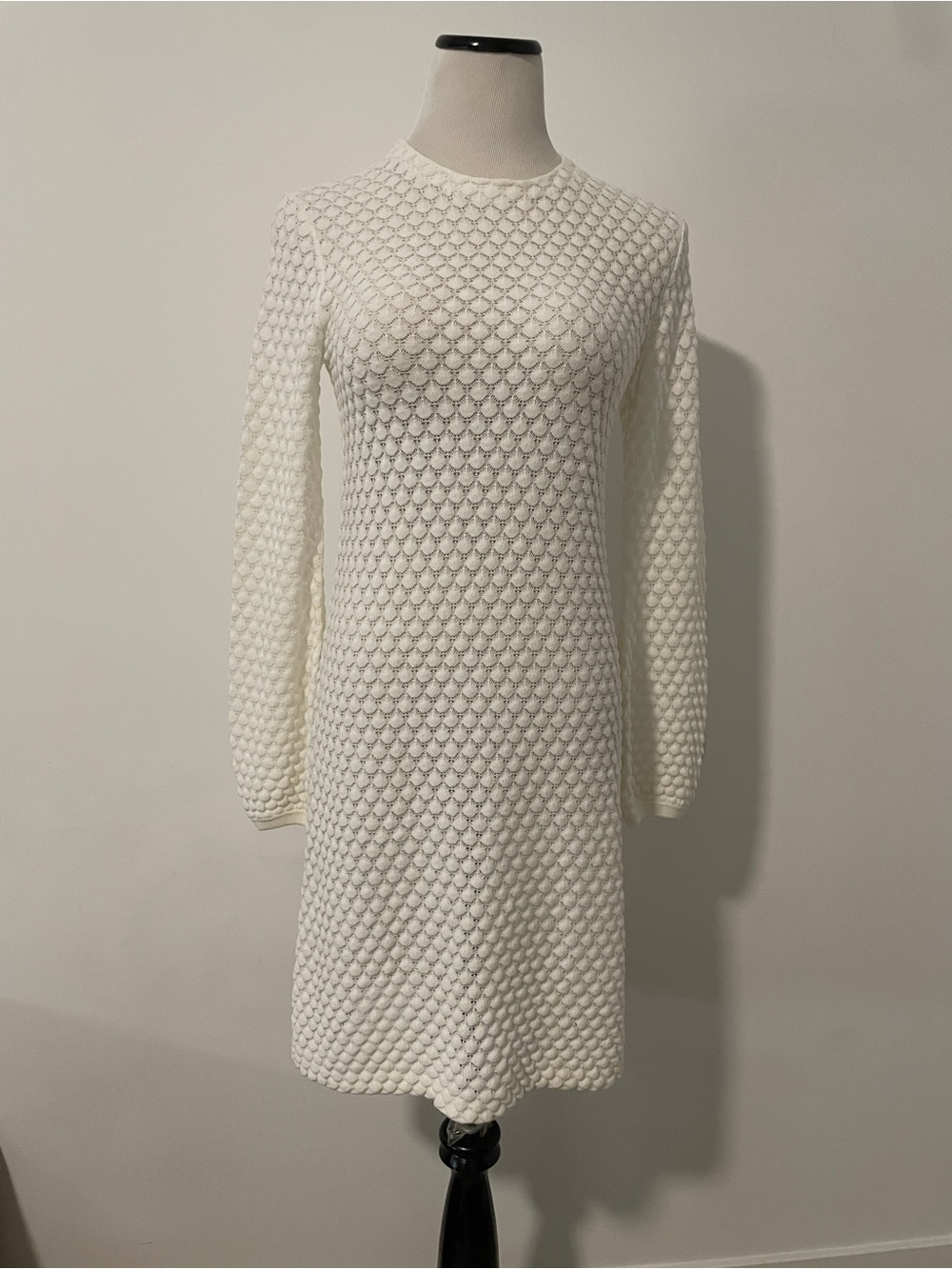 Chloe  Iconic Milk Waffle  Knit Long-Sleeve Dress